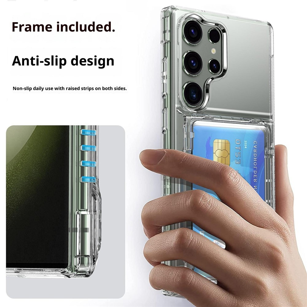  Samsung Galaxy S26 Ultra Skal Kickstand Med Kortfack Tonad Svart