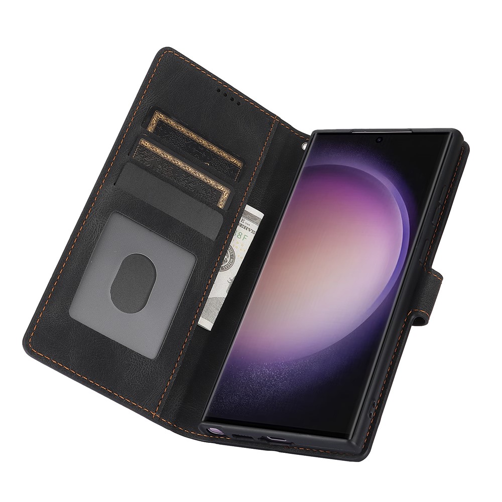  Samsung Galaxy S26 Ultra Fodral Läder Svart