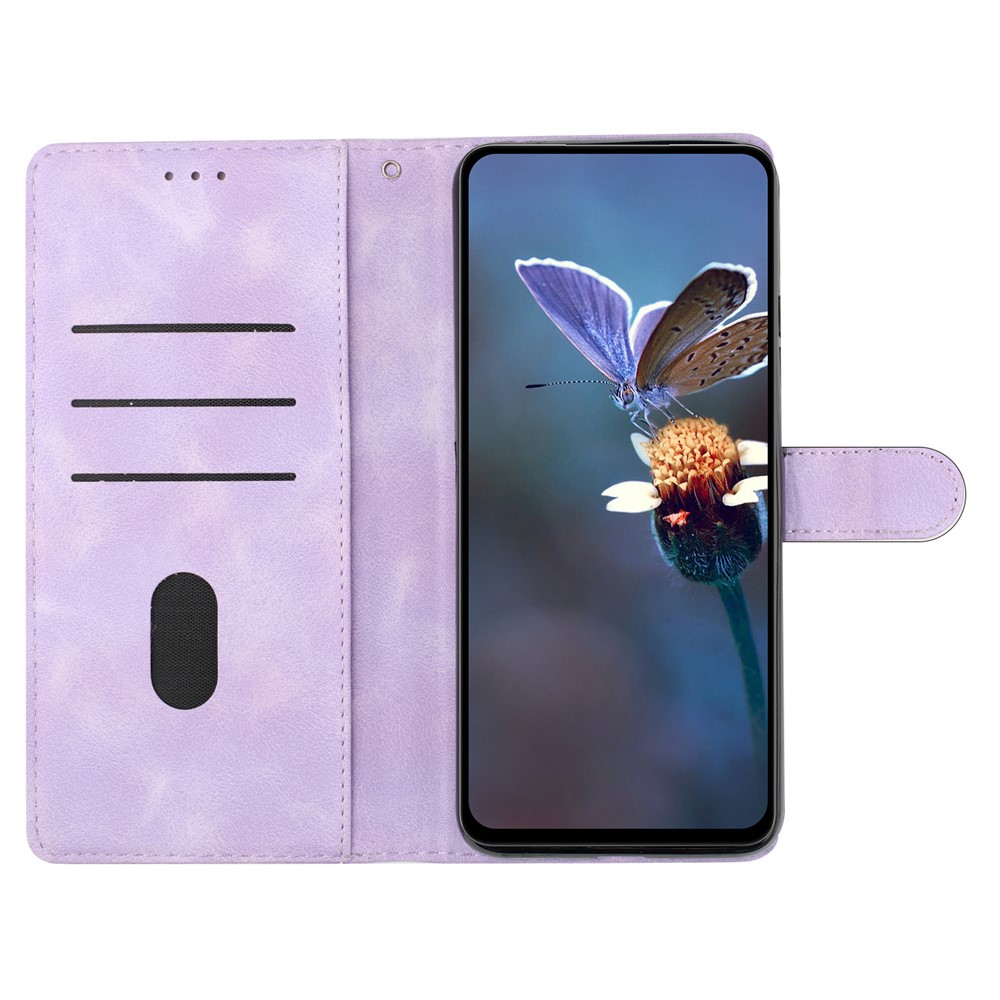  Samsung Galaxy S26 Ultra Fodral Med Blommigt Tryck Läder Lila