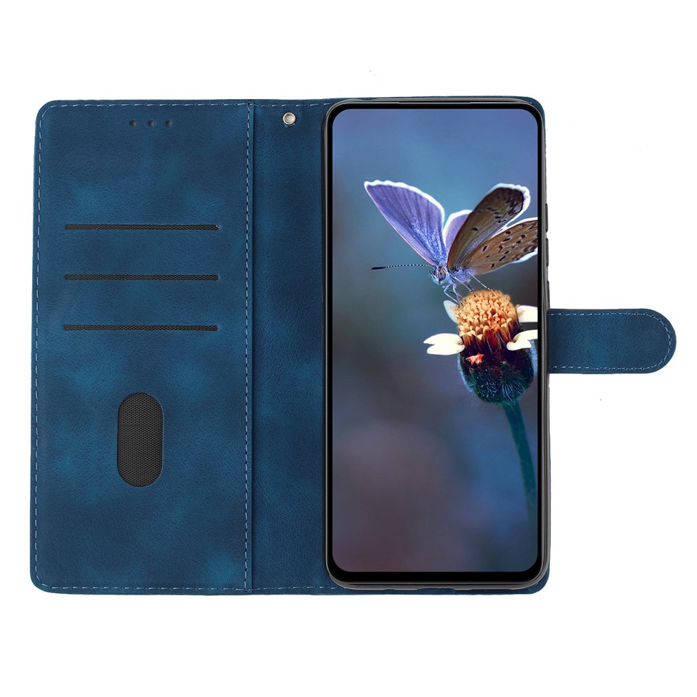  Samsung Galaxy S26 Ultra Fodral Med Blommigt Tryck Läder Blå