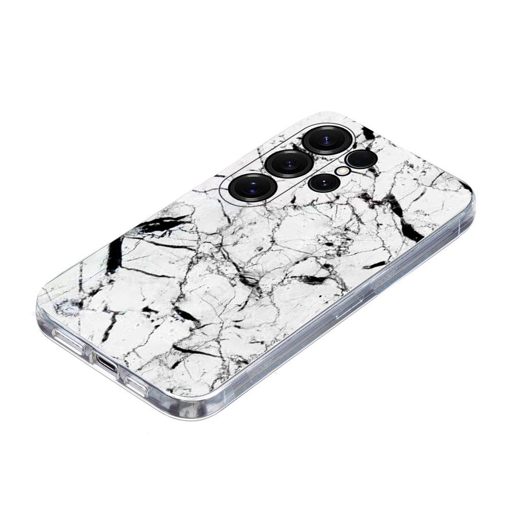  Samsung Galaxy S26 Ultra Skal Marmor TPU Vit