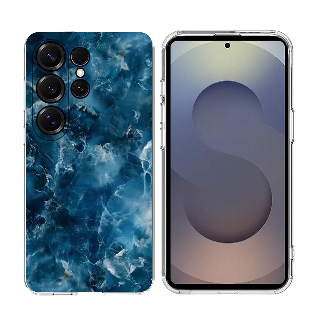  Samsung Galaxy S26 Ultra Skal Marmor TPU Blå