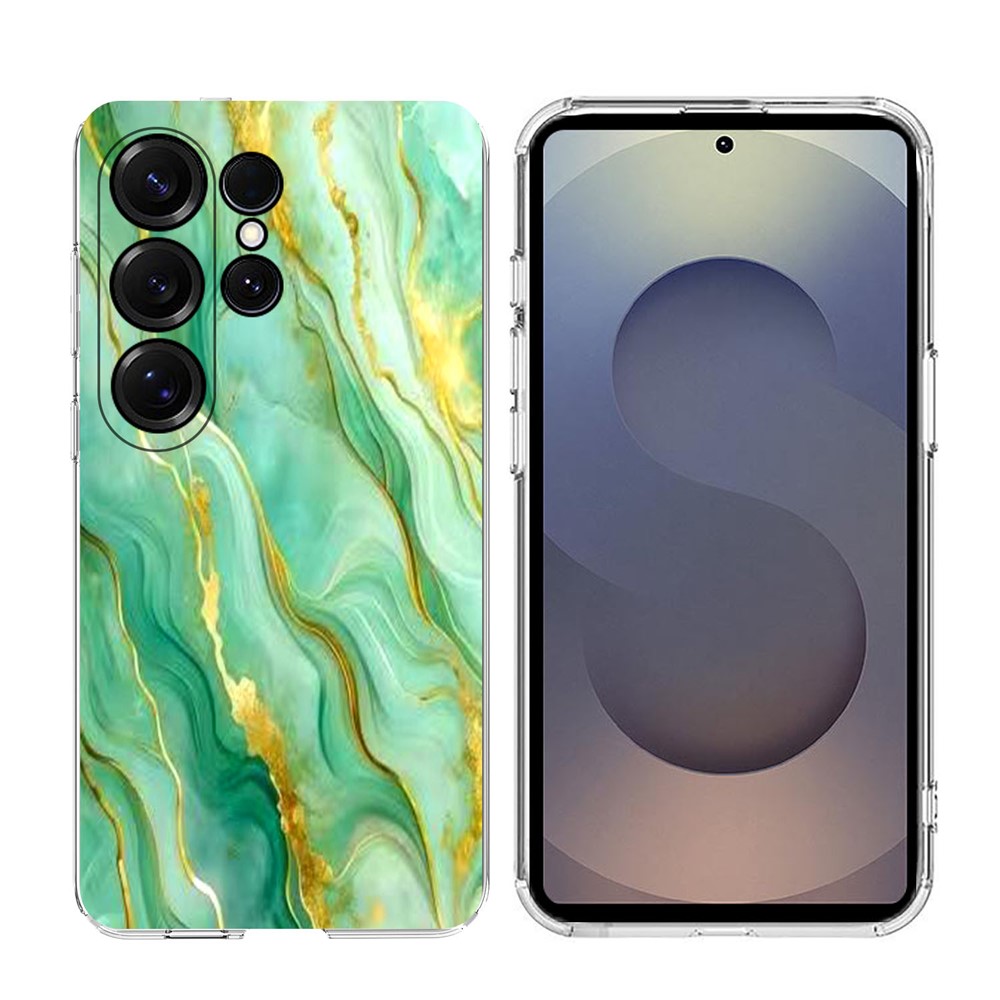  Samsung Galaxy S26 Ultra Skal Marmor TPU Grön