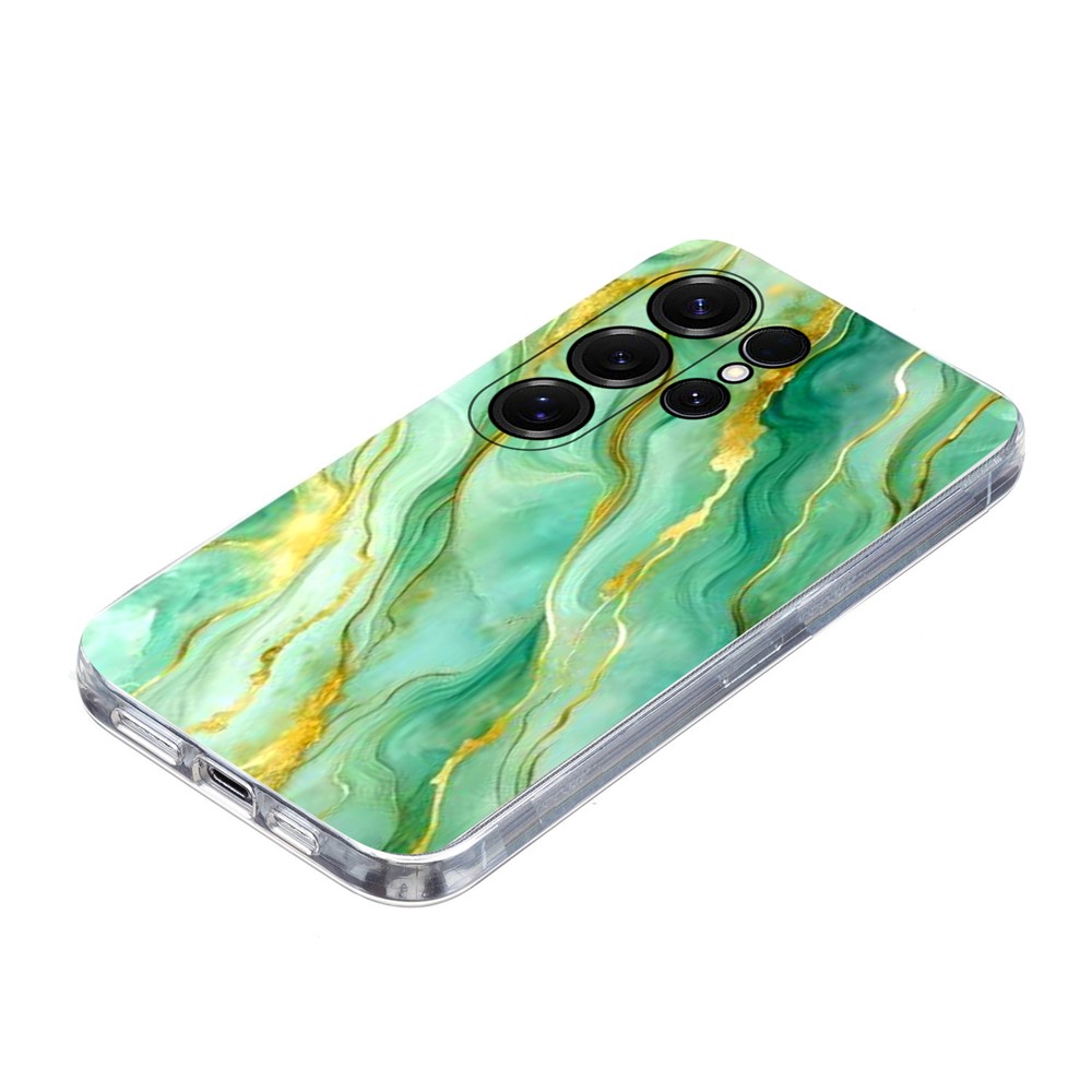  Samsung Galaxy S26 Ultra Skal Marmor TPU Grön