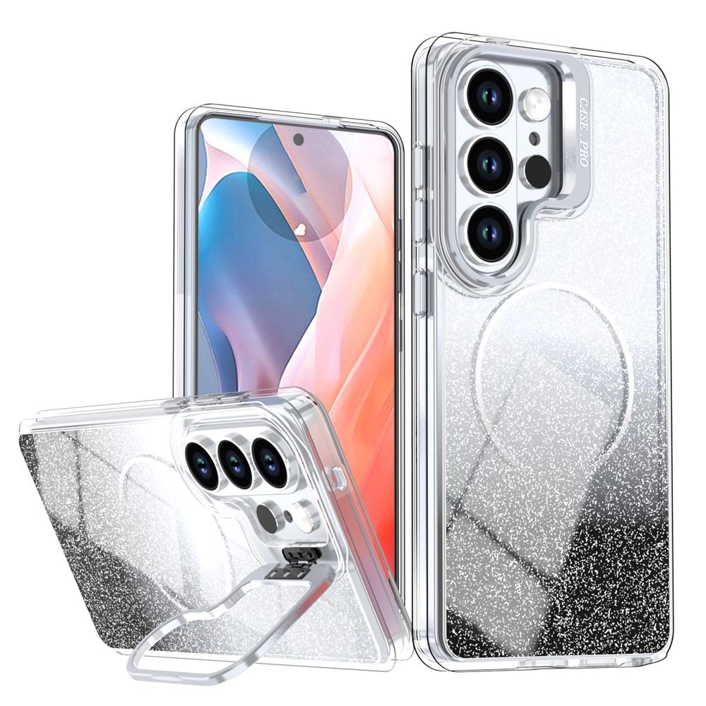  Samsung Galaxy S26 Ultra Skal MagSafe Gradient Glitter Svart