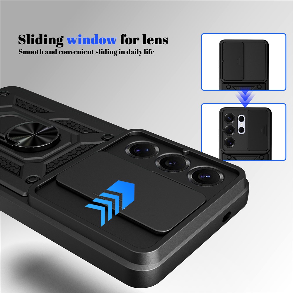  Samsung Galaxy S26 Ultra Skal CamShield Ring Hybrid Silver