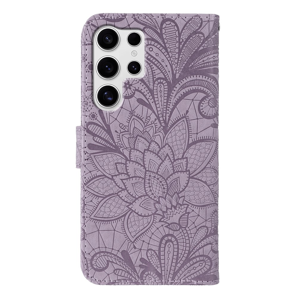  Samsung Galaxy S26 Ultra Fodral Med Blommigt Tryck Lila