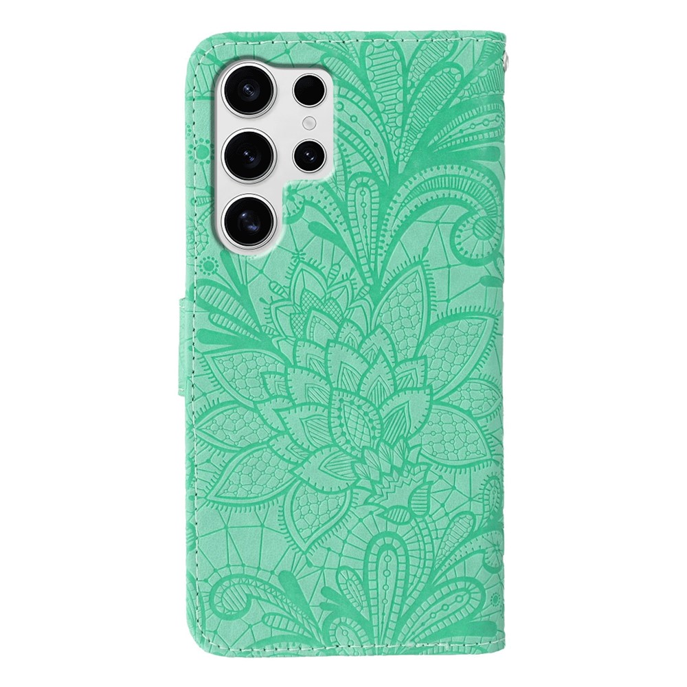  Samsung Galaxy S26 Ultra Fodral Med Blommigt Tryck Grön