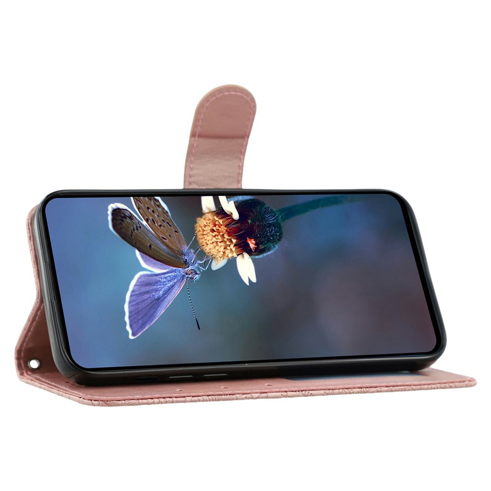  Samsung Galaxy S26 Ultra Fodral Med Blommigt Tryck Roséguld