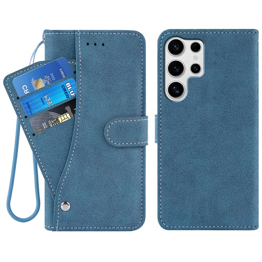 Samsung Galaxy S26 Ultra Fodral Multifunktionellt Läder Blå