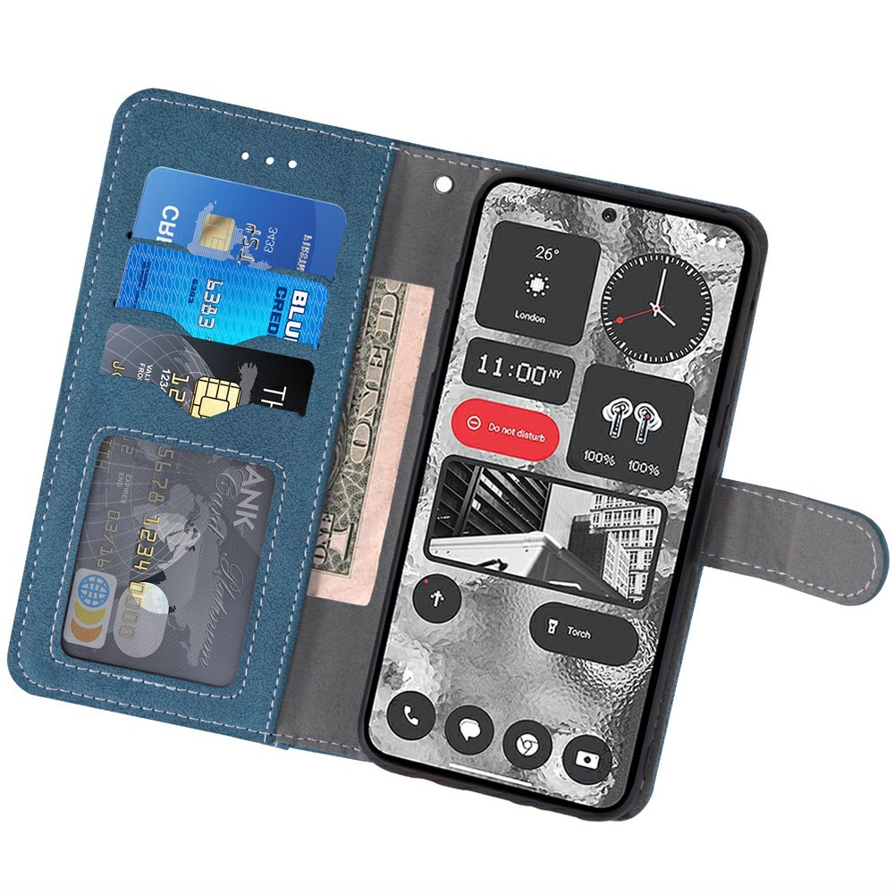 Samsung Galaxy S26 Ultra Fodral Multifunktionellt Läder Blå