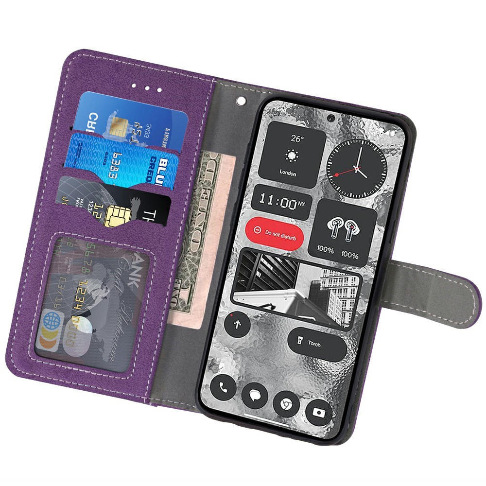  Samsung Galaxy S26 Ultra Fodral Multifunktionellt Läder Lila