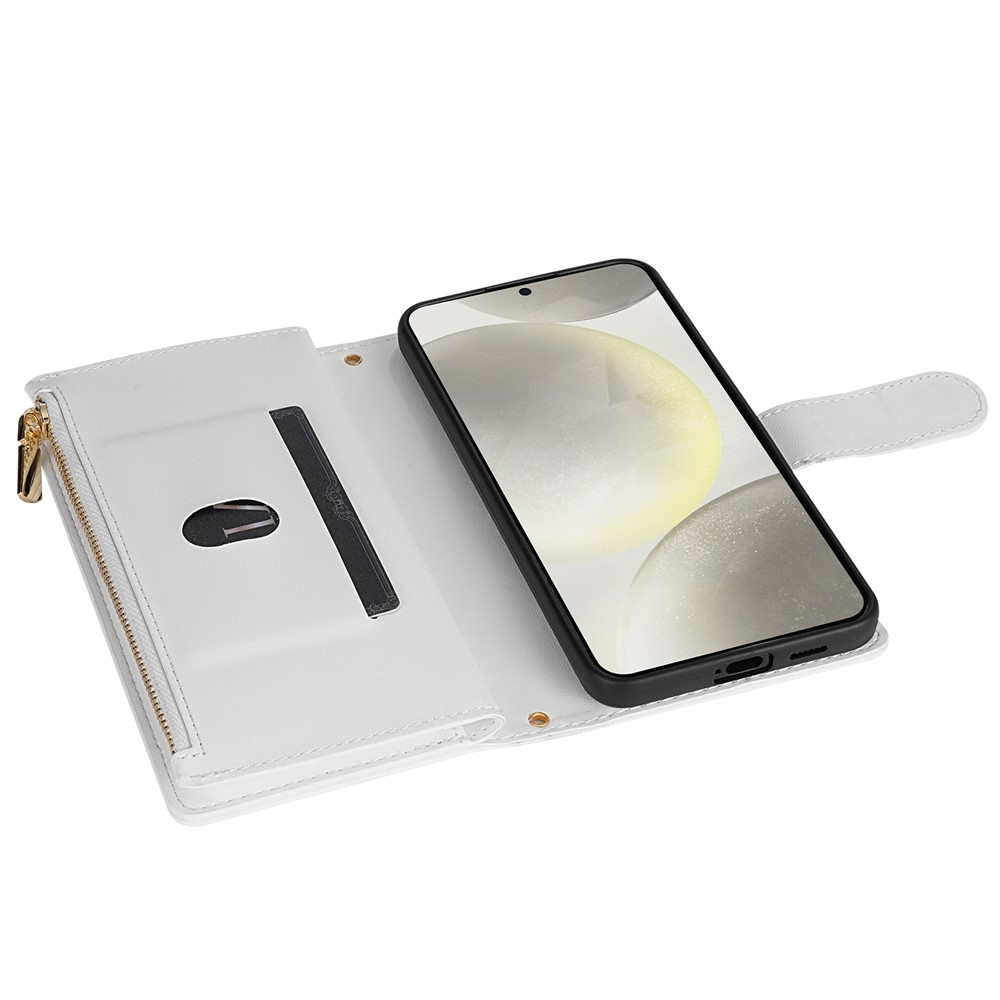  Samsung Galaxy S26 Ultra Fodral Rhombus Läder Vit