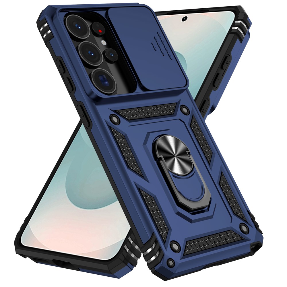 Samsung Galaxy S26 Ultra Skal CamShield Ring Hybrid Blå
