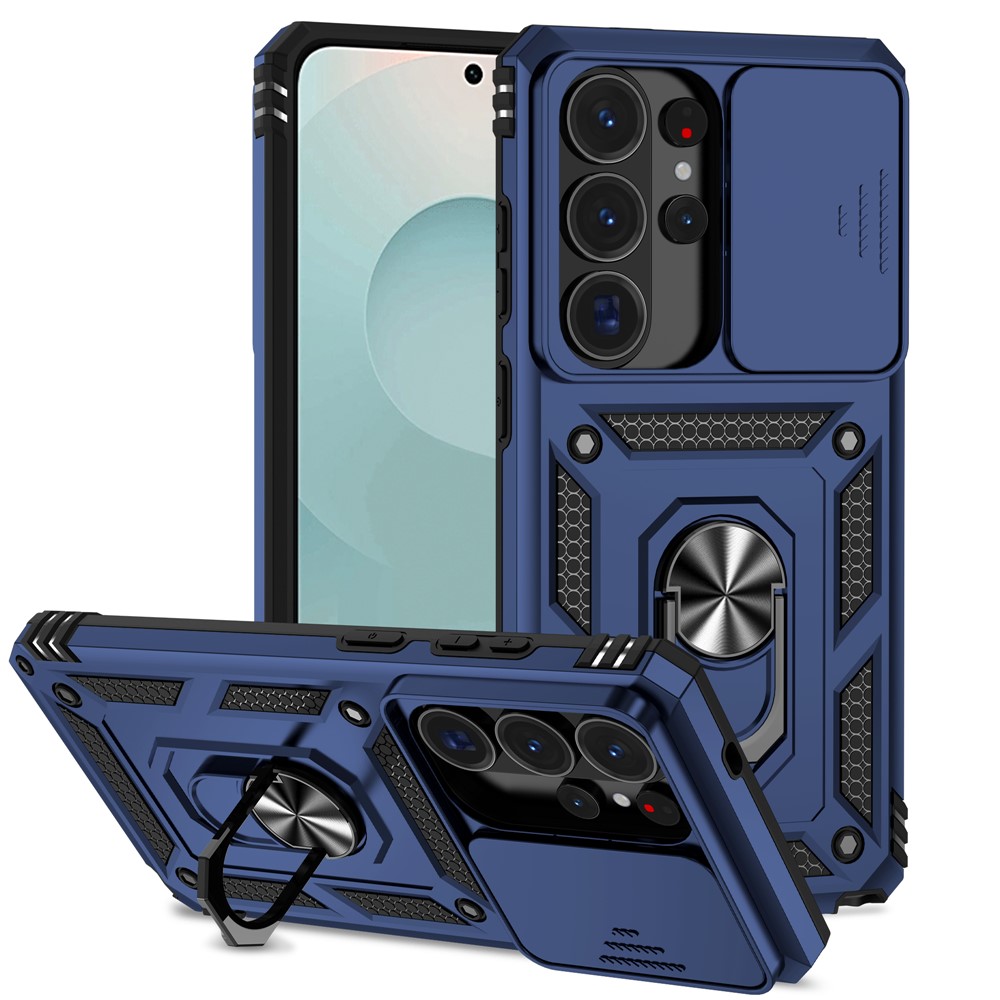  Samsung Galaxy S26 Ultra Skal CamShield Ring Hybrid Blå