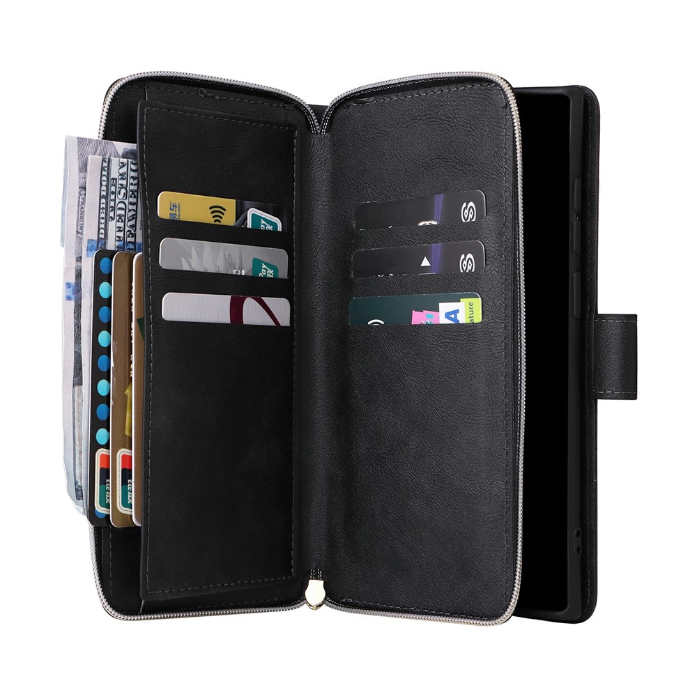 Samsung Galaxy S26 Ultra Fodral Multifuntionellt Läder Svart