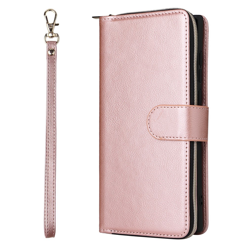  Samsung Galaxy S26 Ultra Fodral Multifuntionellt Läder Roséguld