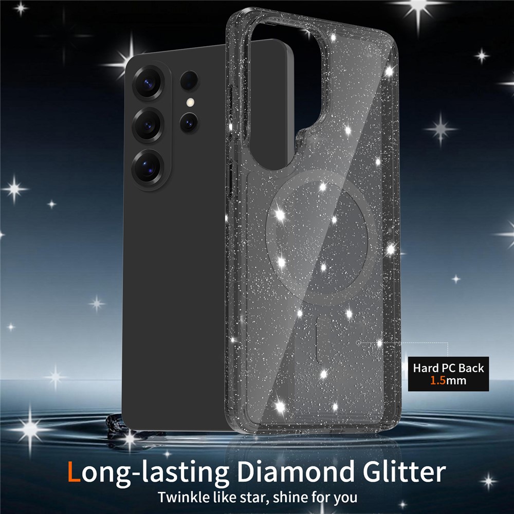  Samsung Galaxy S26 Ultra Skal MagSafe Glitter Svart