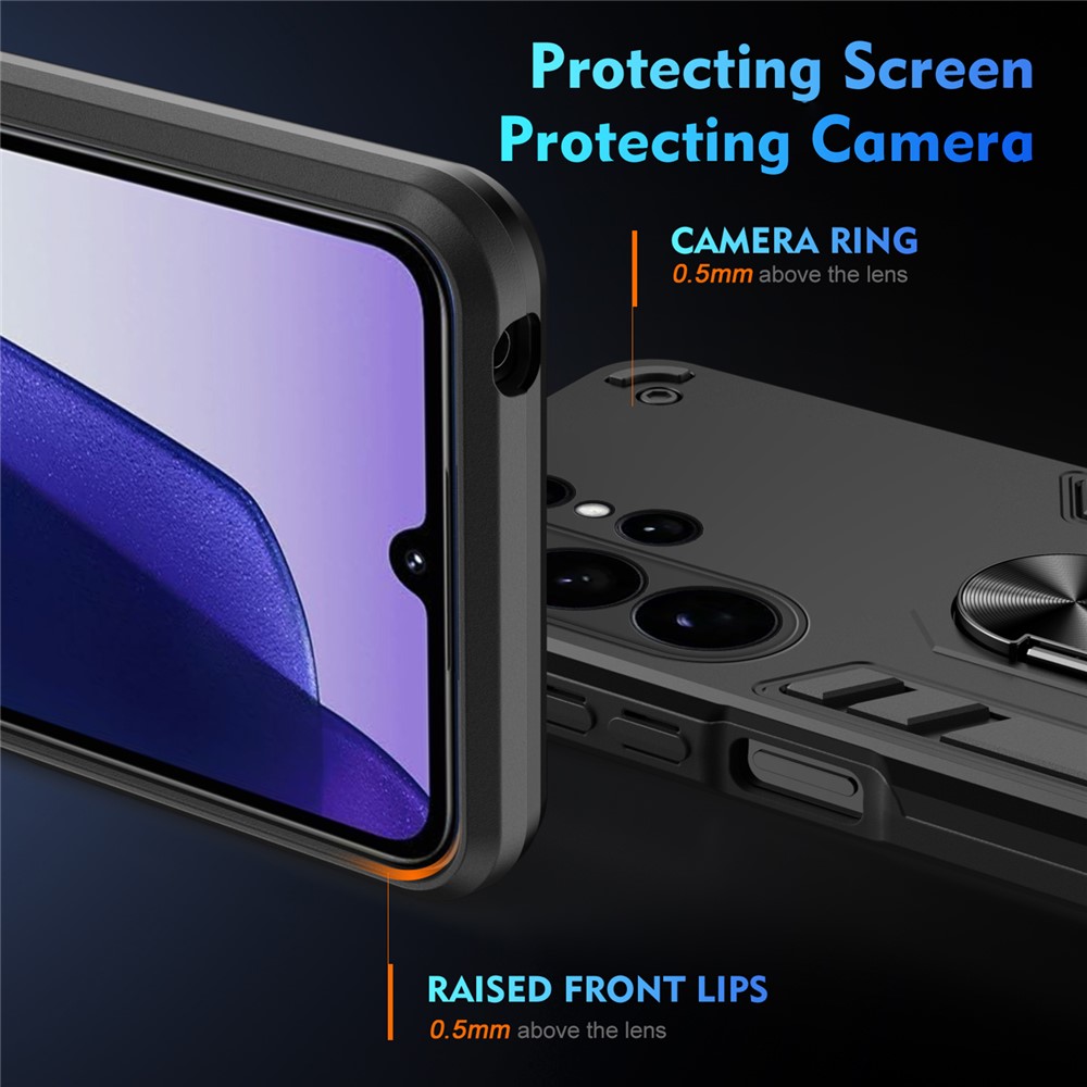  Samsung Galaxy S26 Ultra Skal Ring Hybrid Armor Svart