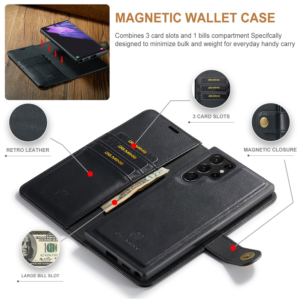 DG.MING DG.MING Galaxy S26 Ultra 2in1 Magnet Fodral / Skal Svart