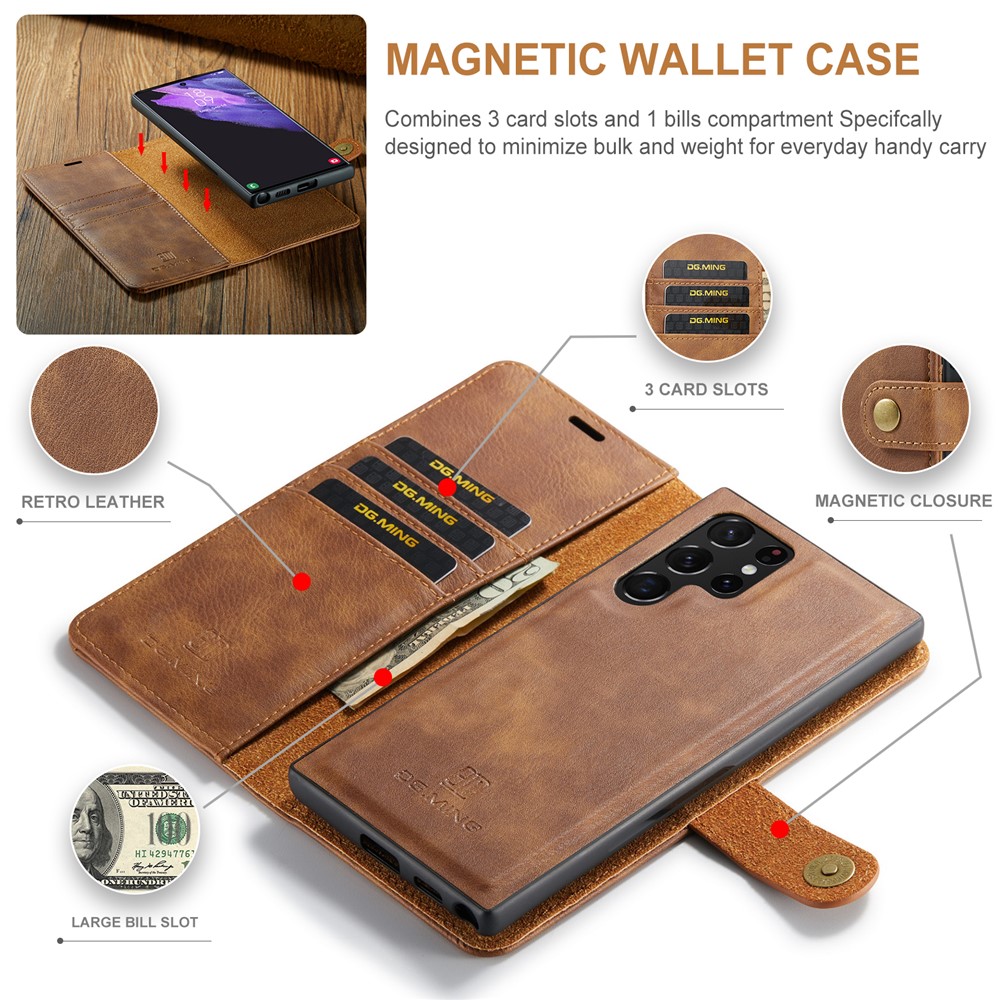 DG.MING DG.MING Galaxy S26 Ultra 2in1 Magnet Fodral / Skal Brun