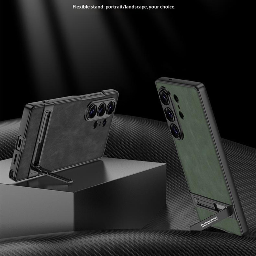GKK GKK Samsung Galaxy S26 Ultra Skal Kickstand Läder Grön