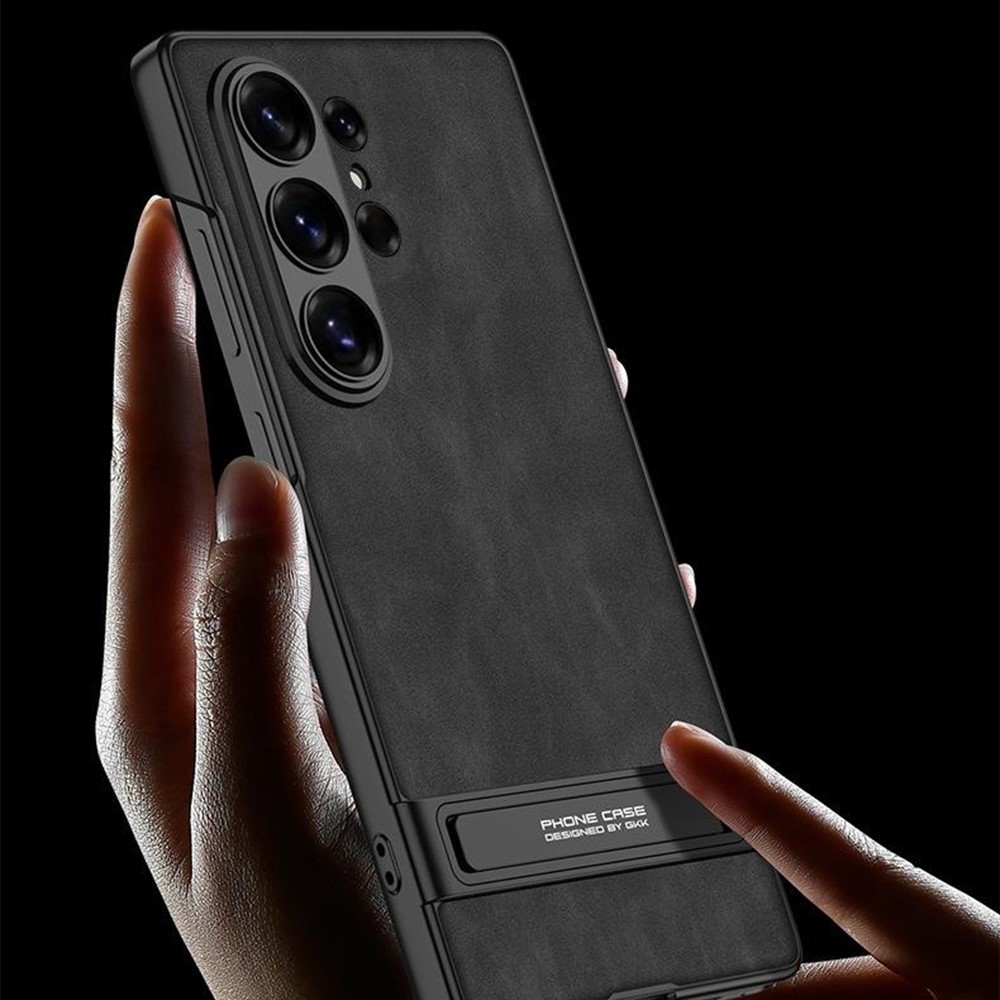GKK GKK Samsung Galaxy S26 Ultra Skal Kickstand Läder Grå
