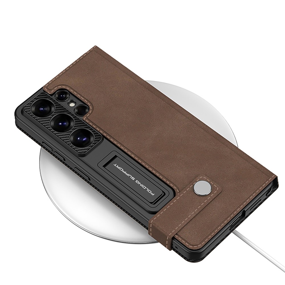 GKK GKK Samsung Galaxy S26 Ultra Fodral Kickstand Läder Svart