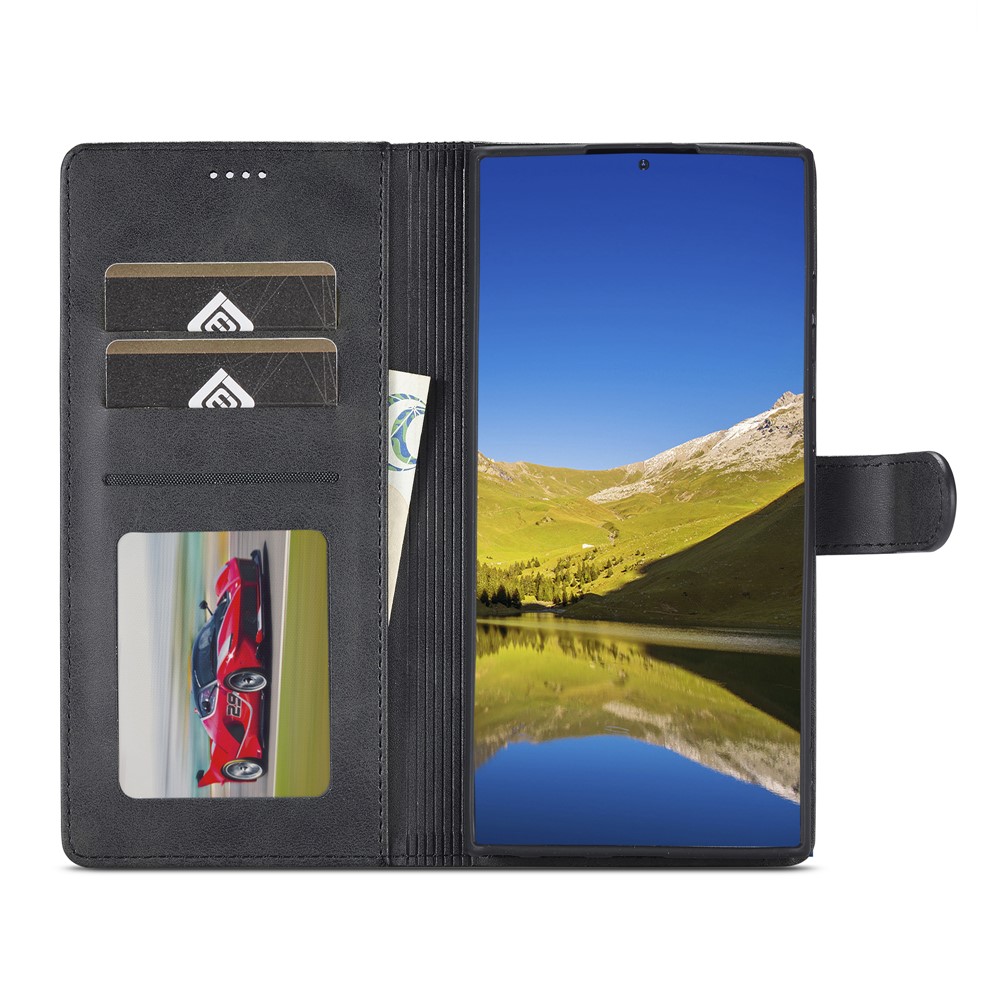 LC.IMEEKE LC.IMEEKE Samsung Galaxy S26 Ultra Fodral Läder Svart