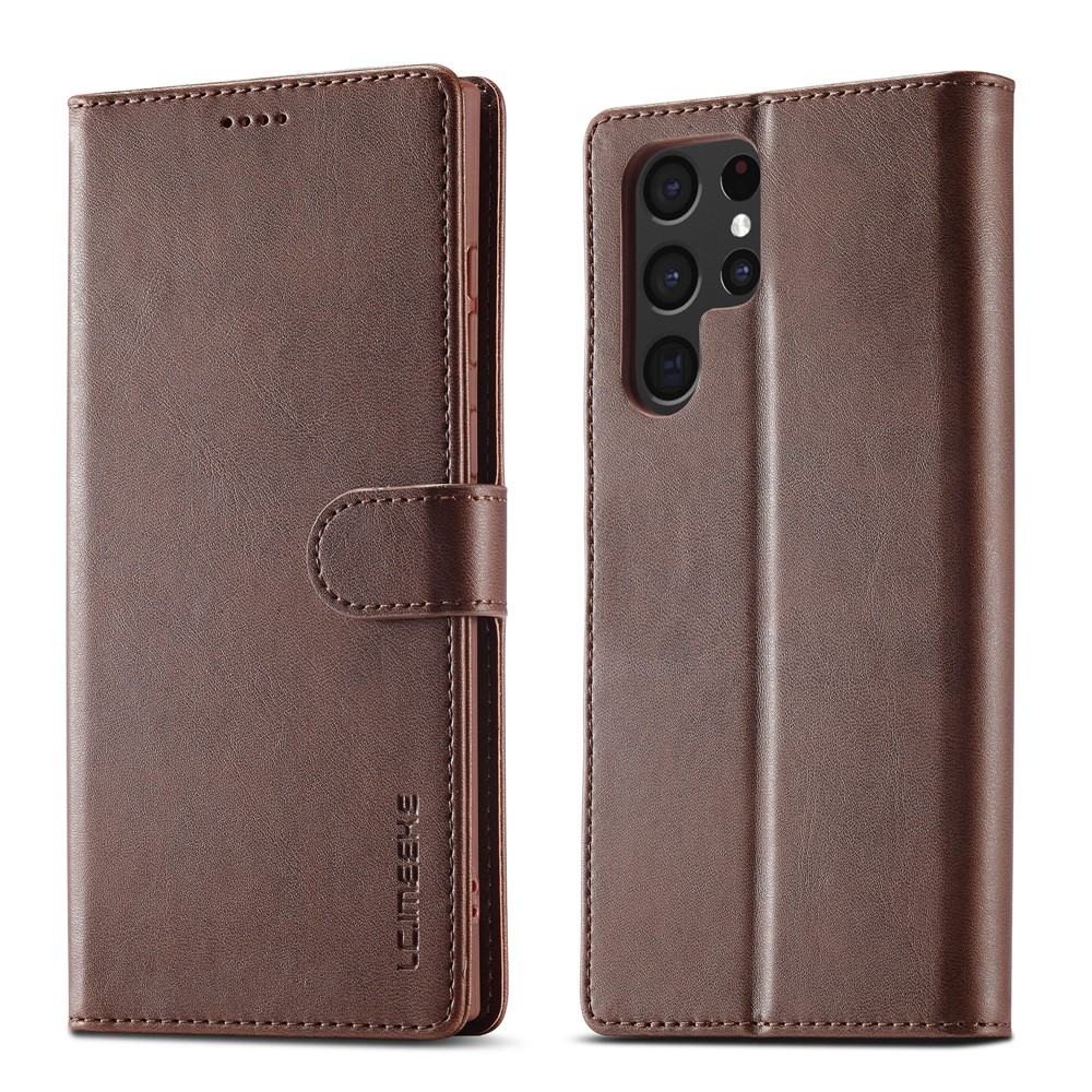 LC.IMEEKE LC.IMEEKE Samsung Galaxy S26 Ultra Fodral Läder Brun