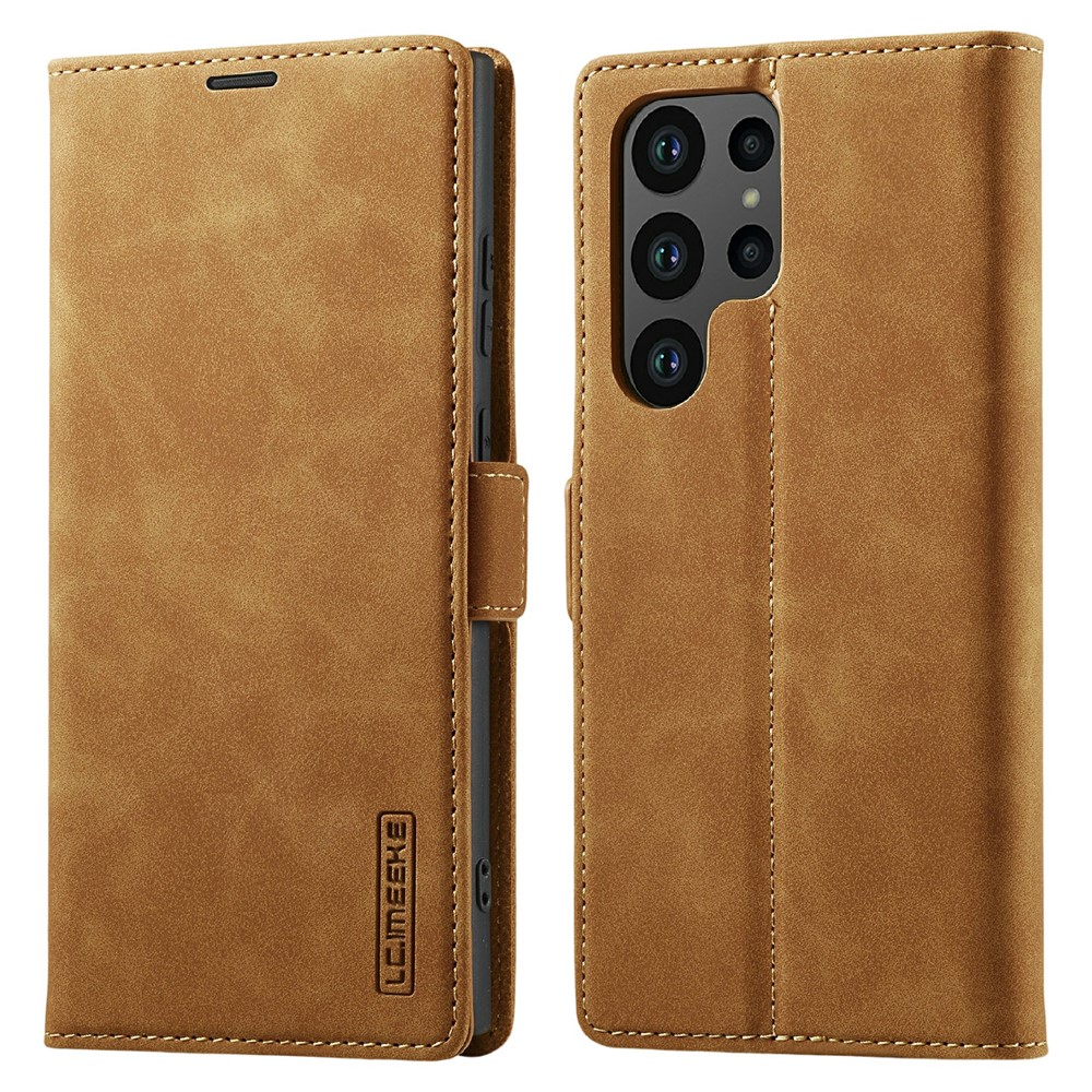 LC.IMEEKE LC.IMEEKE Samsung Galaxy S26 Ultra Fodral Läder Brun