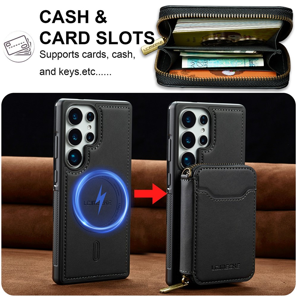 LC.IMEEKE LC.IMEEKE Samsung Galaxy S26 Ultra Skal Avtagbar Korthållare