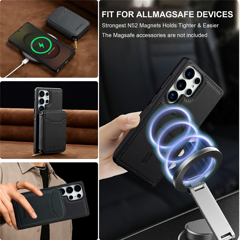 LC.IMEEKE LC.IMEEKE Samsung Galaxy S26 Ultra Skal Avtagbar Korthållare