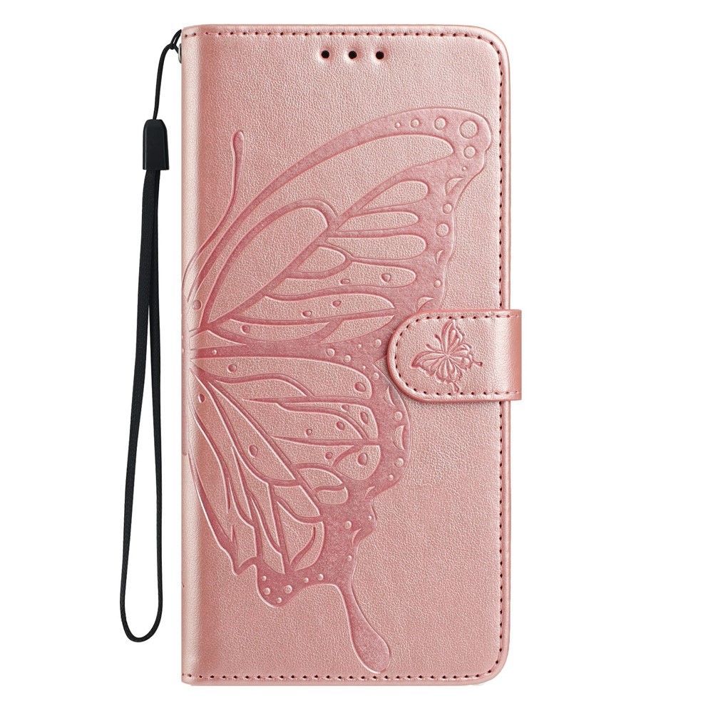  Samsung Galaxy S26 Fodral Fjäril Tryck Roséguld