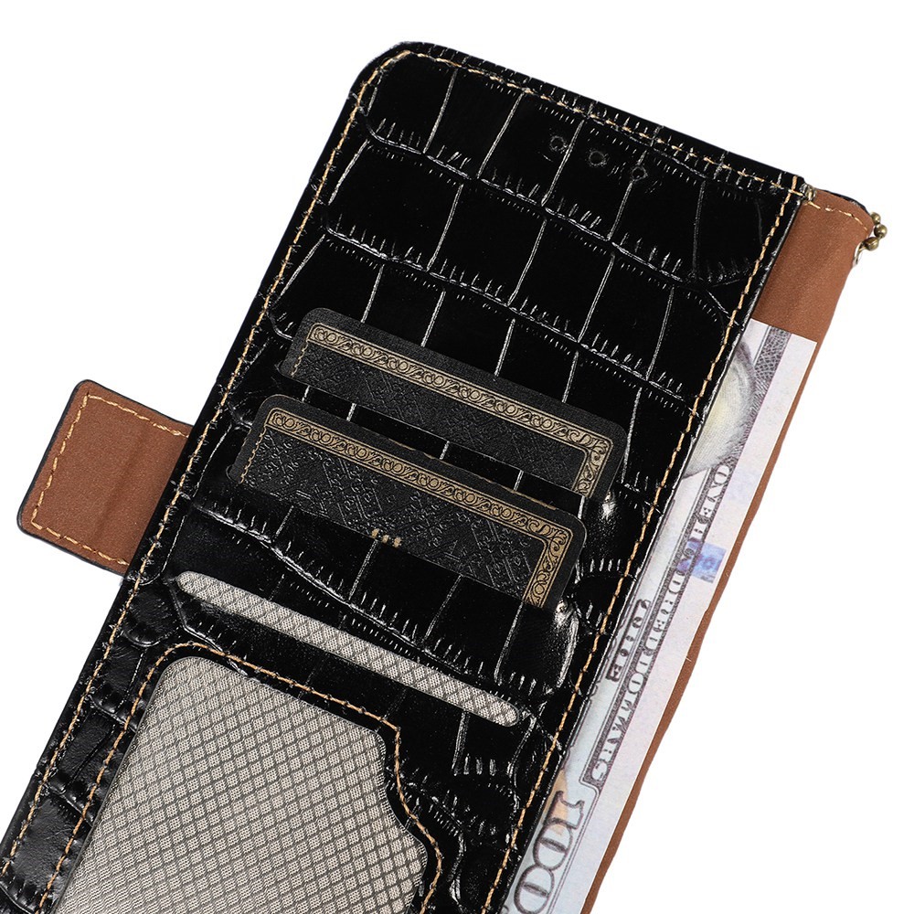  Samsung Galaxy S26 Fodral RFID Äkta Läder Krokodil Textur