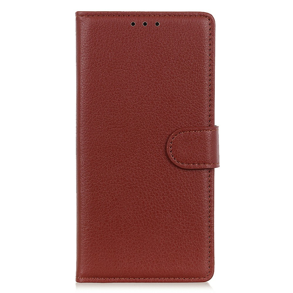  Samsung Galaxy S26 Fodral Litchi Läder Brun