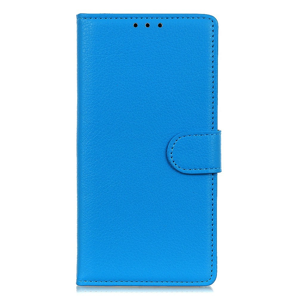  Samsung Galaxy S26 Fodral Litchi Läder Blå