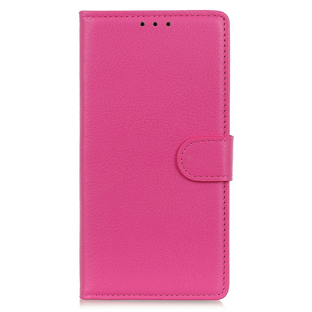  Samsung Galaxy S26 Fodral Litchi Läder Rosa