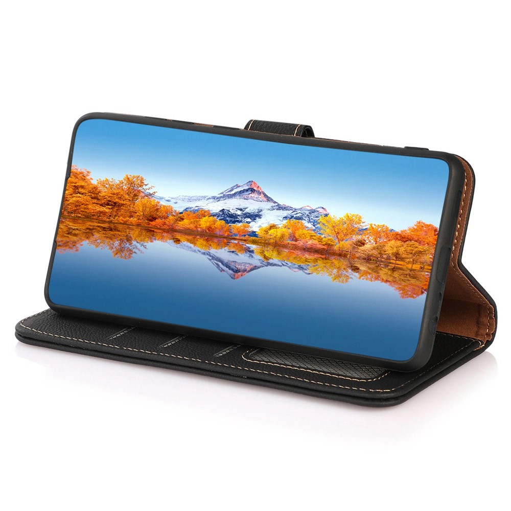 KHAZNEH KHAZNEH Samsung Galaxy S26 Fodral Äkta Läder Svart