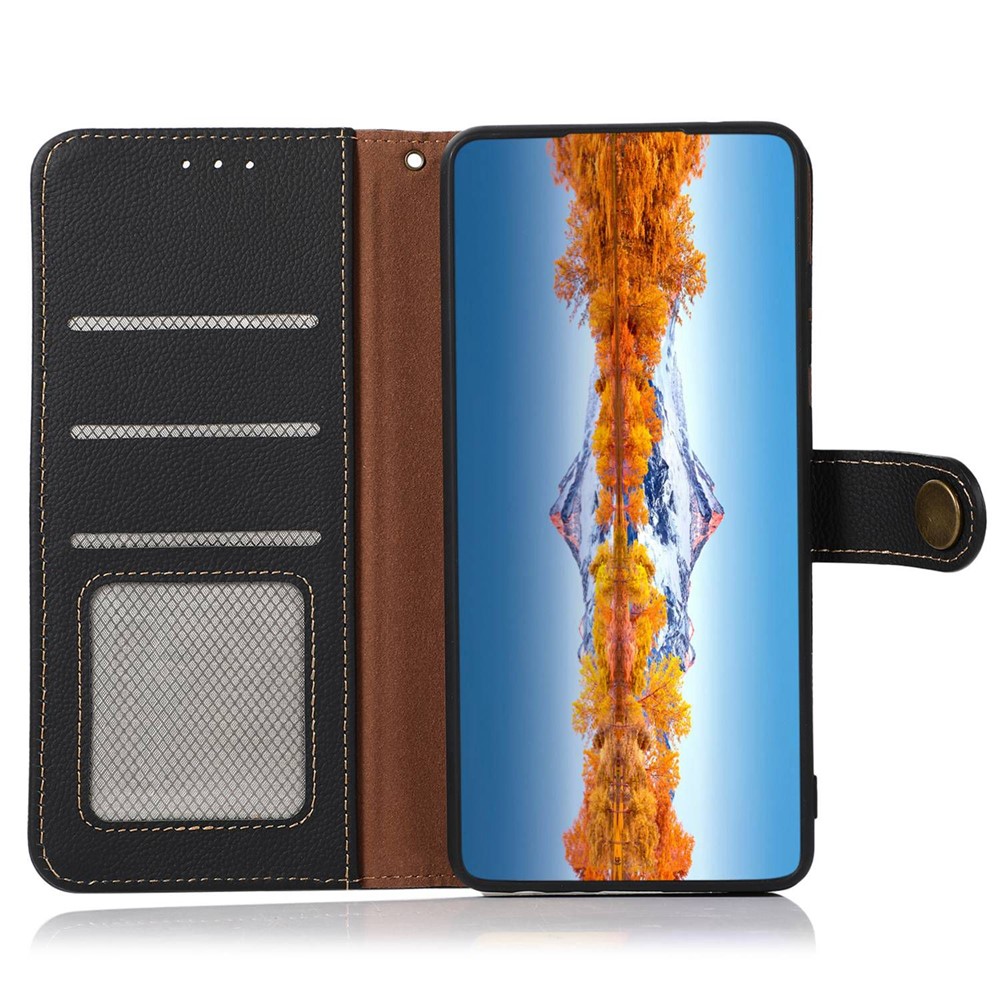 KHAZNEH KHAZNEH Samsung Galaxy S26 Fodral Äkta Läder Svart