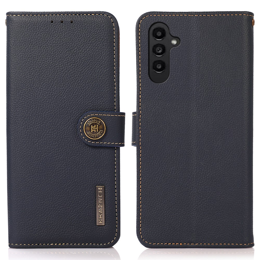 KHAZNEH KHAZNEH Samsung Galaxy S26 Fodral Äkta Läder Blå