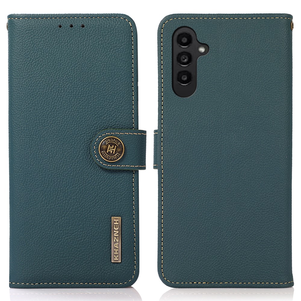 KHAZNEH KHAZNEH Samsung Galaxy S26 Fodral Äkta Läder Grön