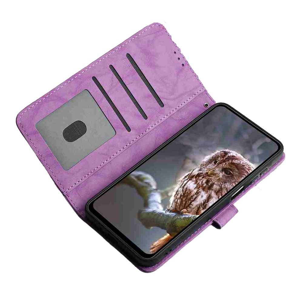  Samsung Galaxy S26 Fodral Fjäril Tryck Lila