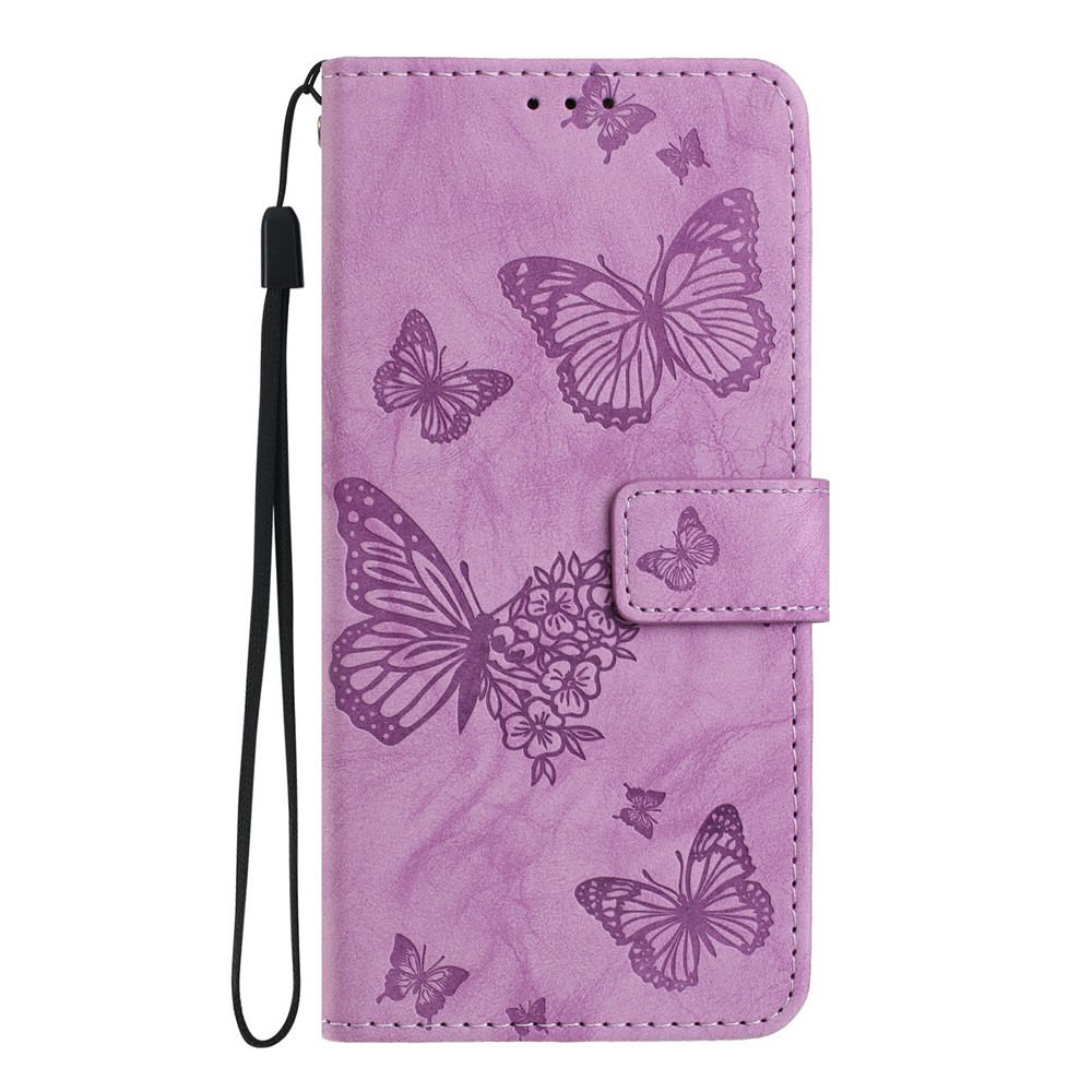  Samsung Galaxy S26 Fodral Fjäril Tryck Lila