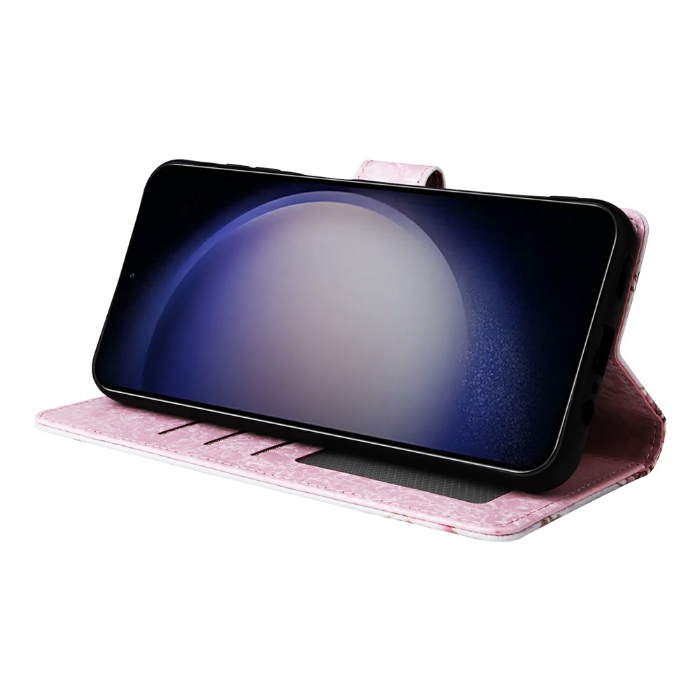  Samsung Galaxy S26 Fodral RFID Rosa Blommor