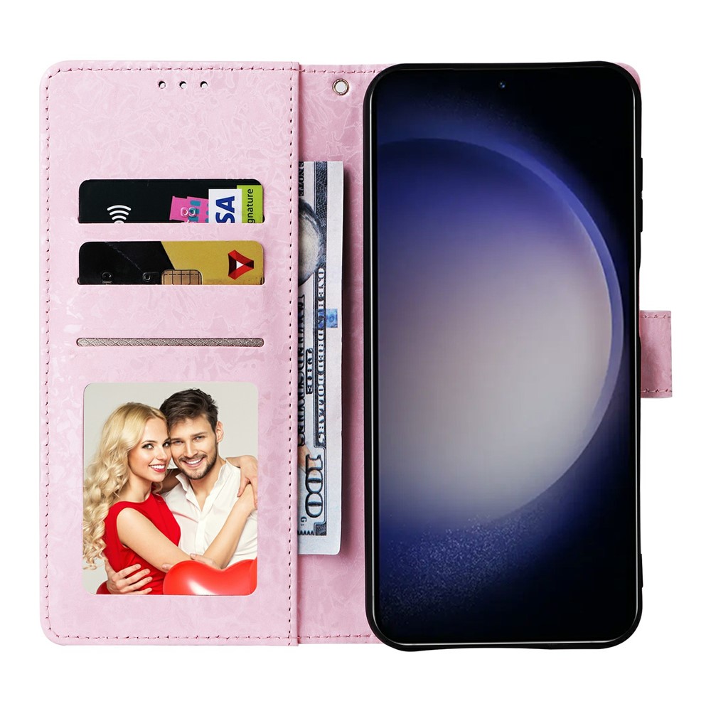 Samsung Galaxy S26 Fodral RFID Rosa Blommor