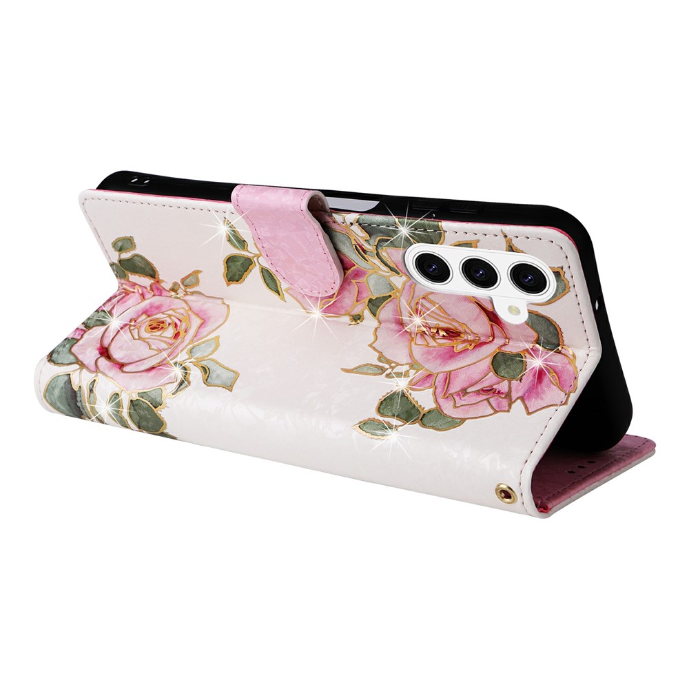  Samsung Galaxy S26 Fodral RFID Rosa Blommor