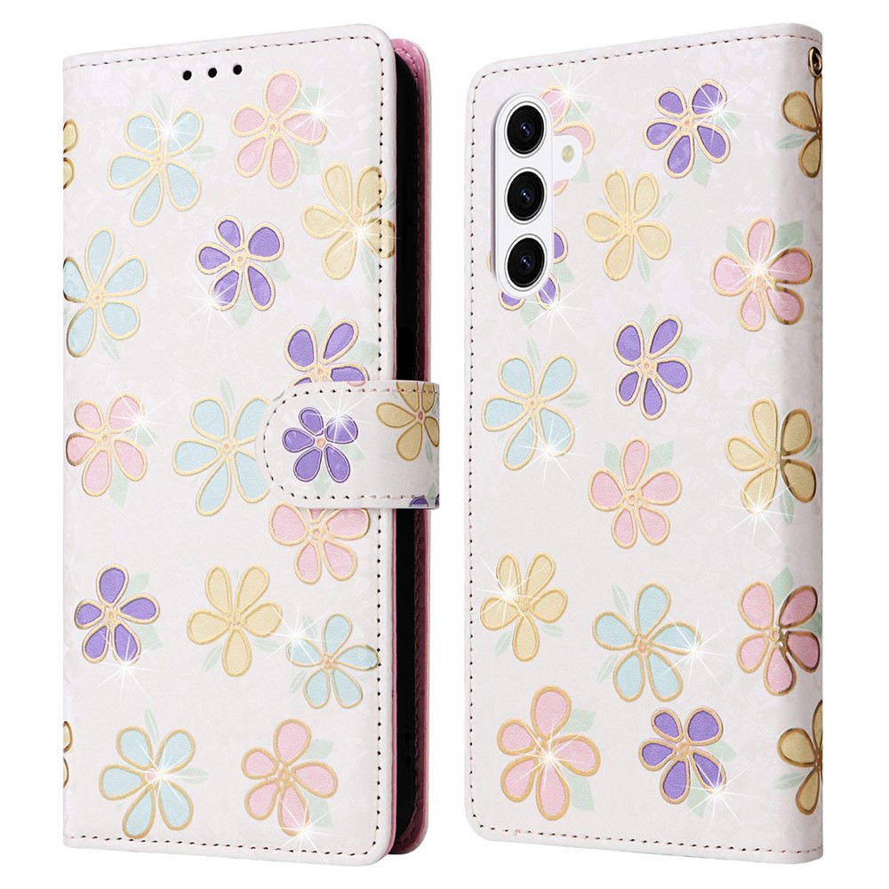  Samsung Galaxy S26 Fodral RFID Färgglada Blommor