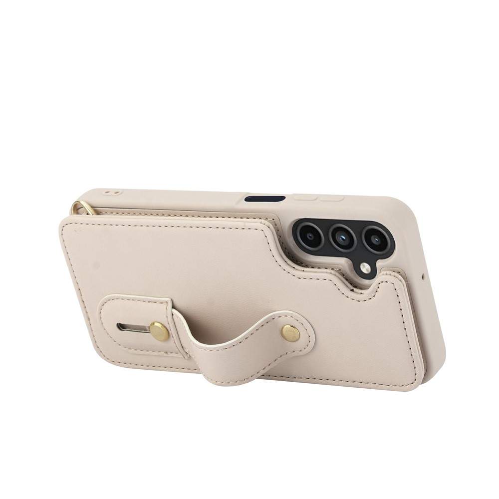  Samsung Galaxy S26 Skal Multifunktionellt Läder Beige