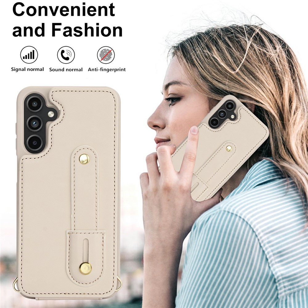  Samsung Galaxy S26 Skal Multifunktionellt Läder Beige